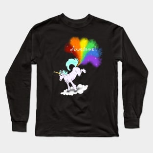 Awesome unicorn fart Long Sleeve T-Shirt